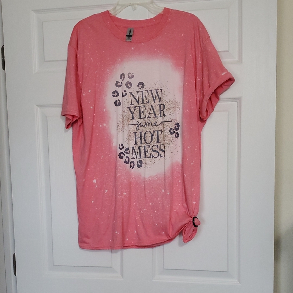 Gildan Coral Graphic Ladies T-Shirt